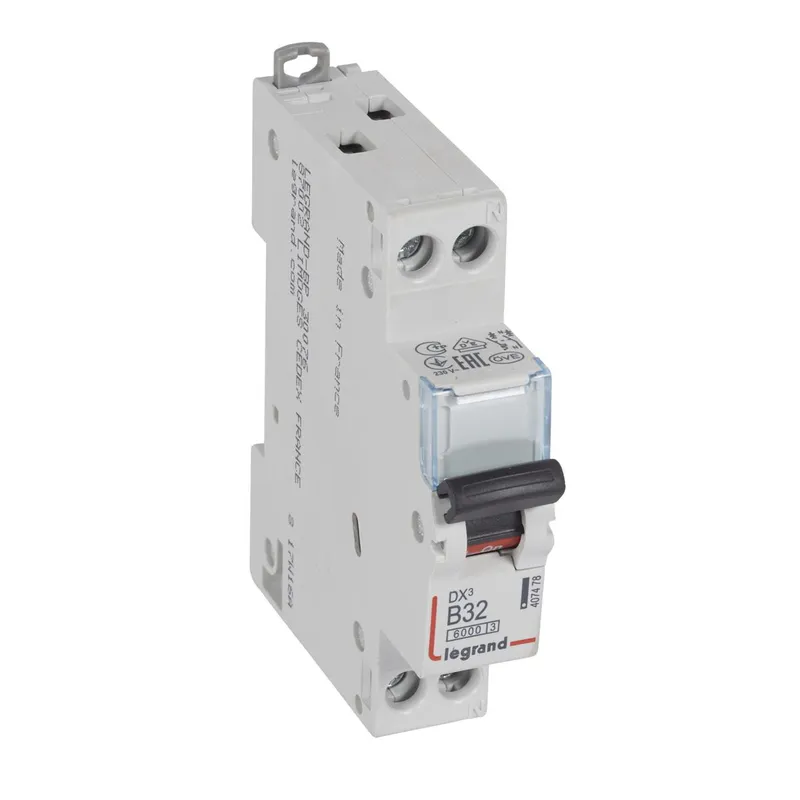 Legrand Leitungsschutzschalter, Automat 407478 DX3 B32A 1P+N 6KA 1M