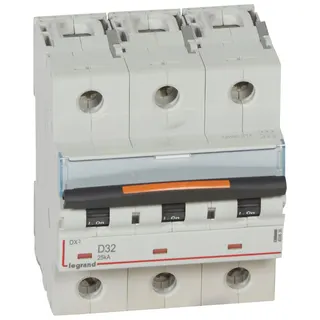Legrand Leitungsschutzschalter, Automat 409836 DX3 D32A 3P 25KA 4,5M