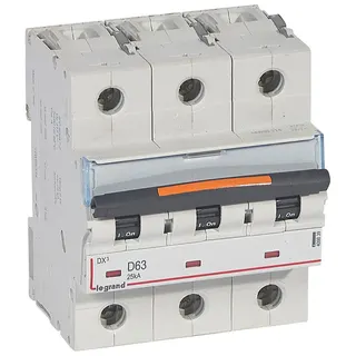 Legrand Leitungsschutzschalter, Automat 409839 DX3 D63A 3P 25KA 4,5M