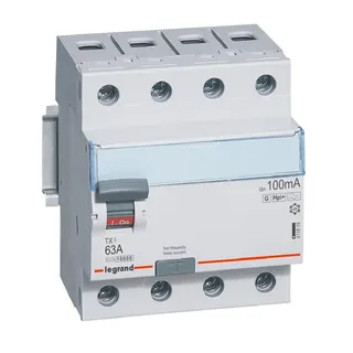 Legrand FI-Schutzschalter, FI 411819 TX3 63A 4P 100MA A-HPI A-G