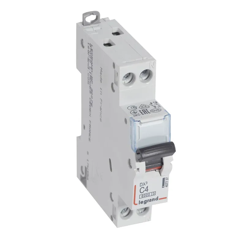 Legrand Leitungsschutzschalter, Automat 407737 DX3 C4A 1P+N 6KA 1M