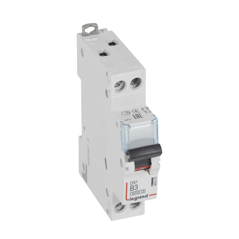 Legrand Leitungsschutzschalter, Automat 407470 DX3 B3A 1P+N 6KA 1M