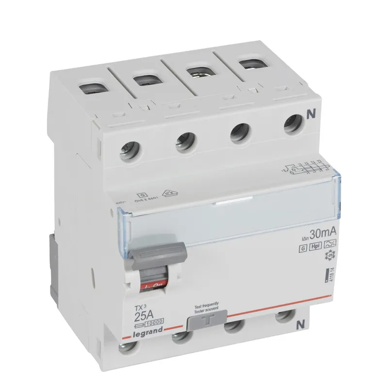 Legrand FI-Schutzschalter, FI 411814 TX3 25A 4P 30MA A-G