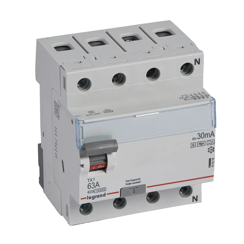 Legrand FI-Schutzschalter, FI 411816 TX3 63A 4P 30MA A-G