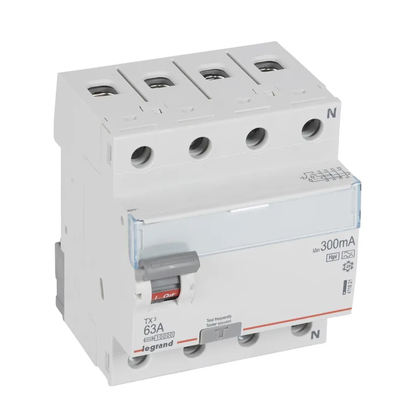 Legrand FI-Schutzschalter, FI 411821 TX3 63A 4P300MA A-G