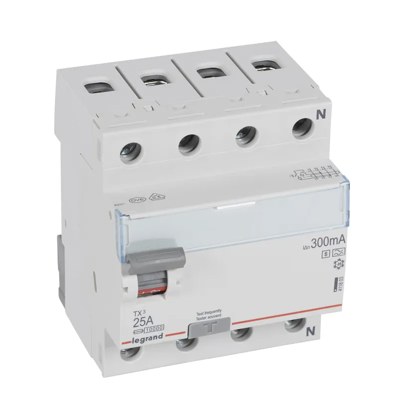 Legrand FI-Schutzschalter, FI 411803 TX3 25A 4P 300MA A-S