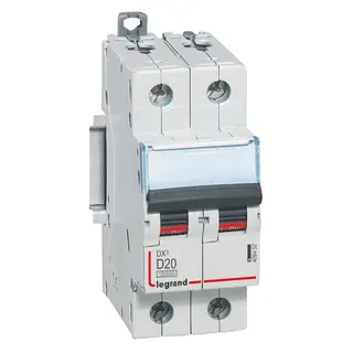 Legrand Leitungsschutzschalter, Automat 409452 DX3 D20A 2P 10KA 2M