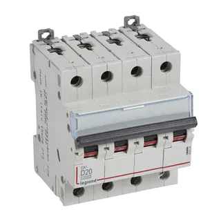 Legrand Leitungsschutzschalter, Automat 409534 DX3 D20A 4P 10KA 4M