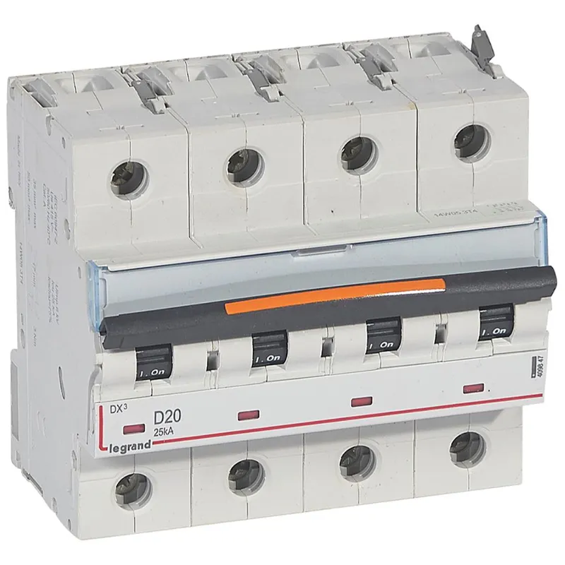 Legrand Leitungsschutzschalter, Automat 409847 DX3 D20A 4P 25KA 6M