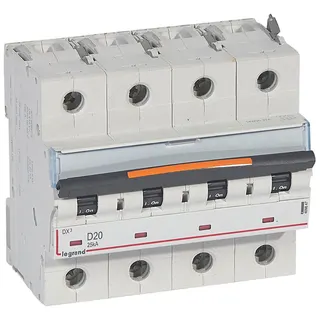 Legrand Leitungsschutzschalter, Automat 409847 DX3 D20A 4P 25KA 6M