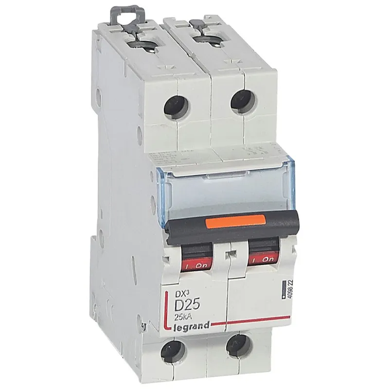 Legrand Leitungsschutzschalter, Automat 409822 DX3 D25A 2P 25KA 2M