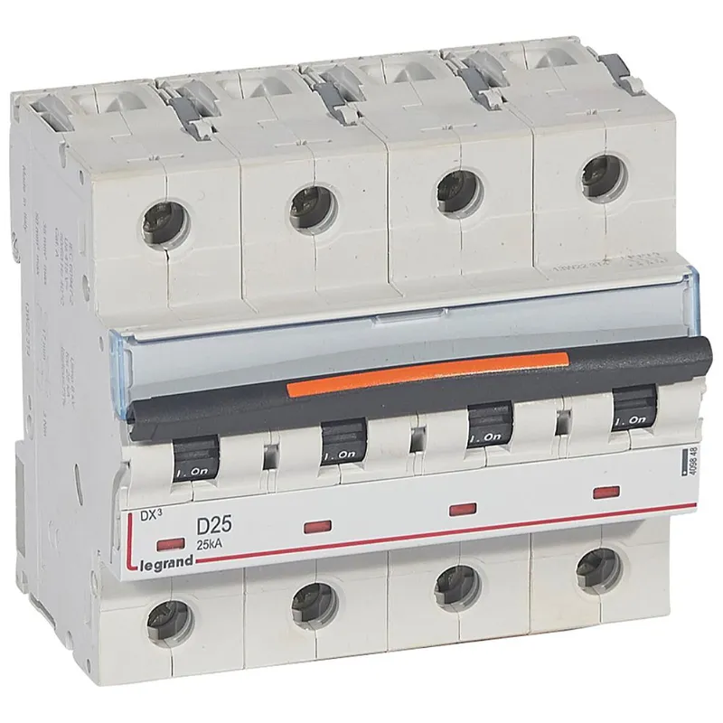Legrand Leitungsschutzschalter, Automat 409848 DX3 D25A 4P 25KA 6M