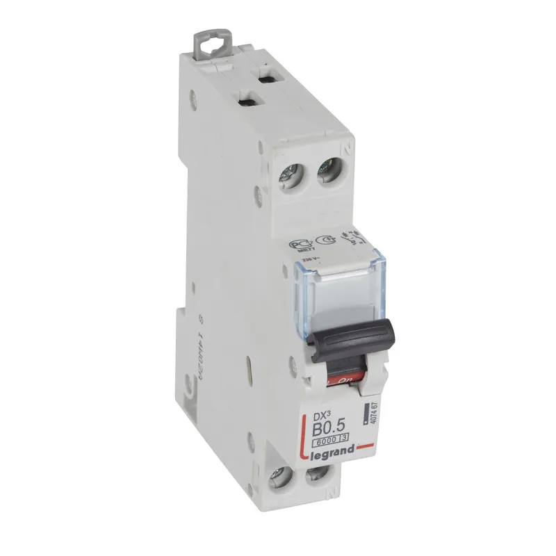 Legrand Leitungsschutzschalter, Automat 407467 DX3 B0,5A 1P+N 6KA 1M