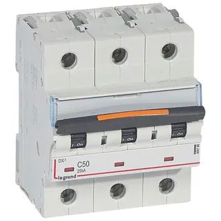 Legrand Leitungsschutzschalter, Automat 409786 DX3 C50A 3P 25KA 4,5M