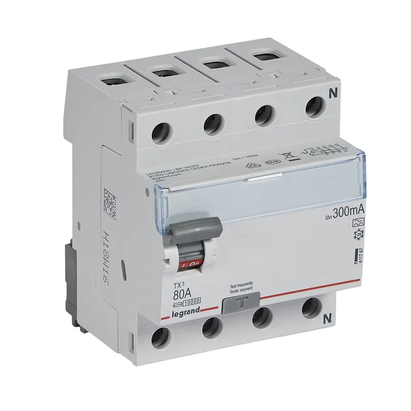 Legrand FI-Schutzschalter, FI TX3 80/0,3A 4polig