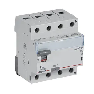Legrand FI-Schutzschalter, FI TX3 80/0,3A 4polig