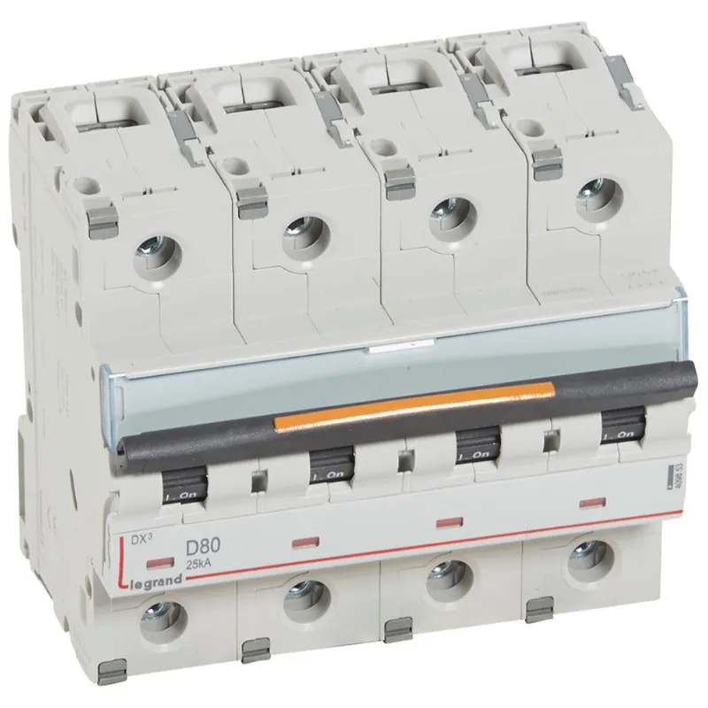 Legrand Leitungsschutzschalter, Automat 409853 DX3 D80A 4P 25KA 6M