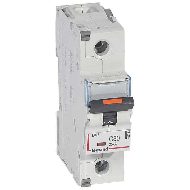 Legrand Leitungsschutzschalter, Automat 409762 DX3 C80A 1P 25KA 1,5M