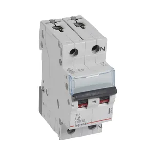 Legrand Leitungsschutzschalter, Automat 403455 TX3 C6A 1P+N 6KA 2M