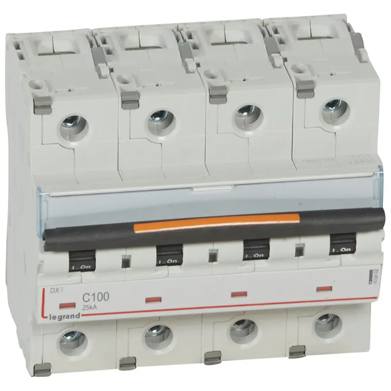 Legrand Leitungsschutzschalter, Automat 409802 DX3 C100A 4P 25KA 6M