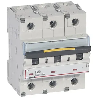 Legrand Leitungsschutzschalter, Automat 409506 DX3 D80A 3P 10KA 4,5M