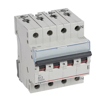 Legrand Leitungsschutzschalter, Automat 404139 TX3 B13A 3P+N 10KA 4M
