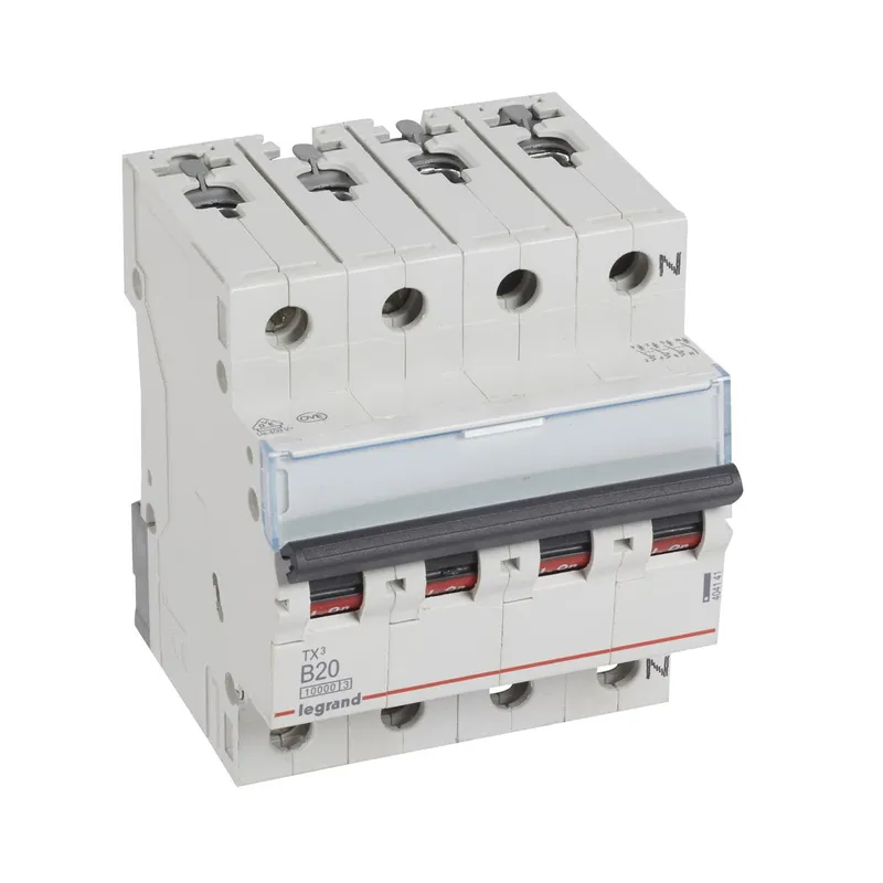 Legrand Leitungsschutzschalter, Automat 404141 TX3 B20A 3P+N 10KA 4M