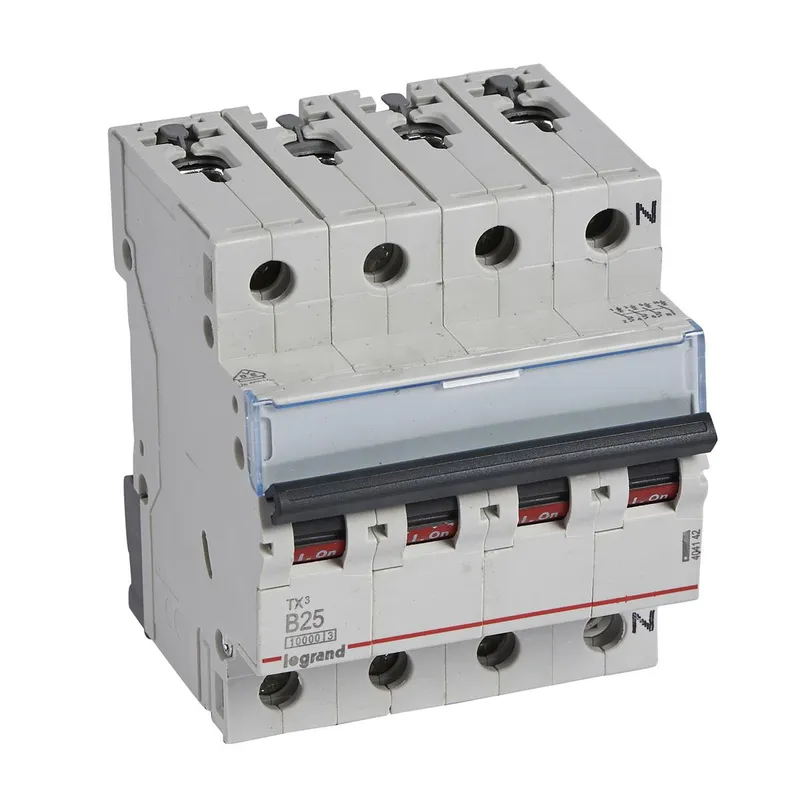 Legrand Leitungsschutzschalter, Automat 404142 TX3 B25A 3P+N 10KA 4M