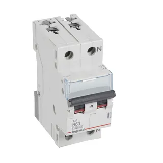 Legrand Leitungsschutzschalter, Automat 404104 TX3 B63A 1P+N 10KA 2M