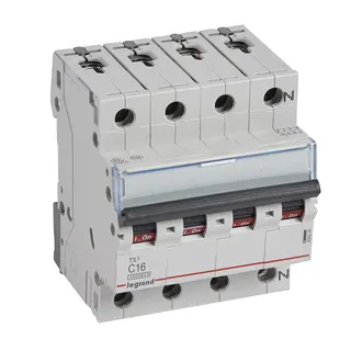 Legrand Leitungsschutzschalter, Automat 404239 TX3 C16A 3P+N 10KA 4M