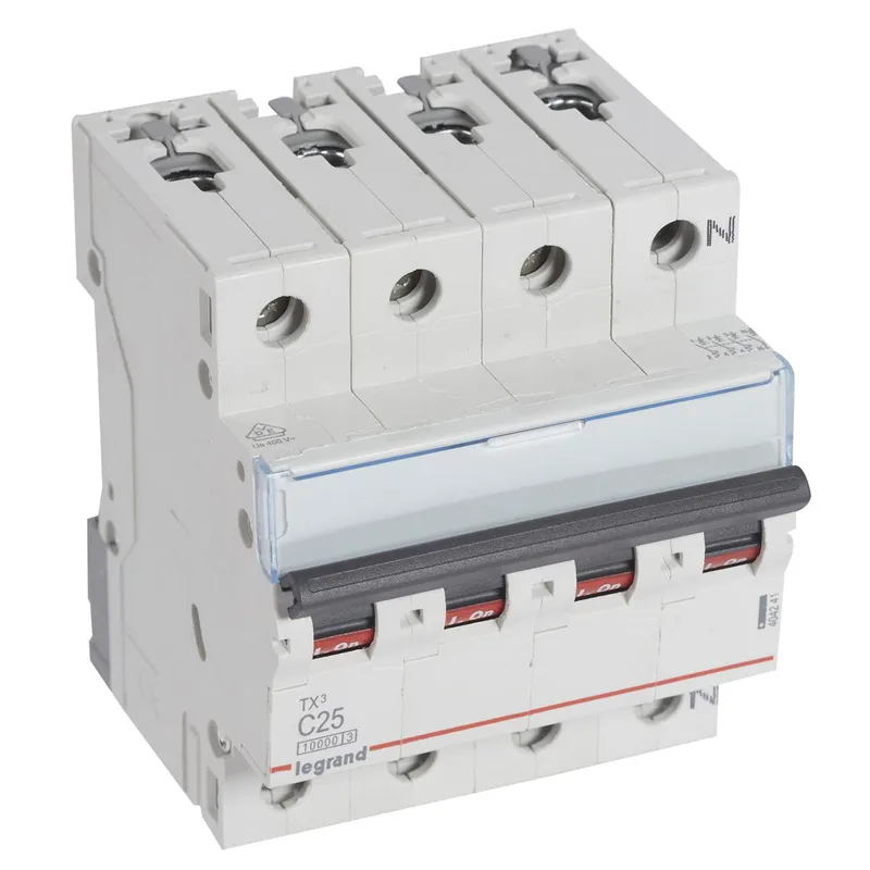 Legrand Leitungsschutzschalter, Automat 404241 TX3 C25A 3P+N 10KA 4M