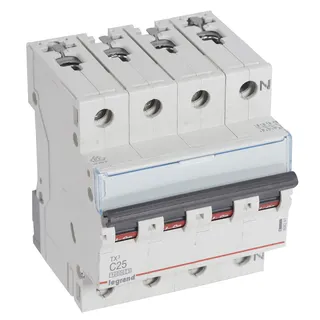 Legrand Leitungsschutzschalter, Automat 404241 TX3 C25A 3P+N 10KA 4M