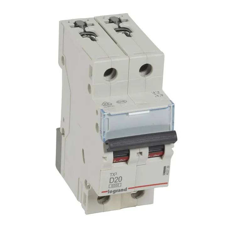 Legrand Leitungsschutzschalter, Automat 403739 TX3 D20A 2P 6KA 2M