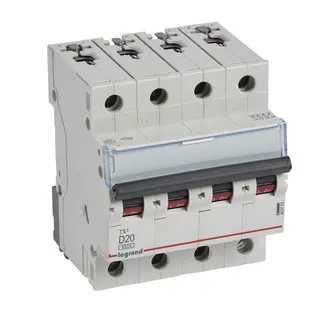 Legrand Leitungsschutzschalter, Automat 403773 TX3 D20A 4P 6KA 4M
