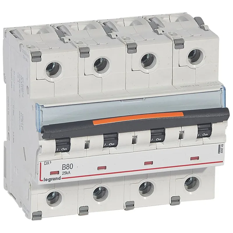 Legrand Leitungsschutzschalter, Automat 409749 DX3 B80A 4P 25KA 6M