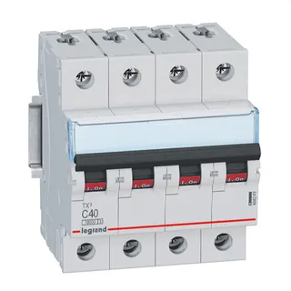 Legrand Leitungsschutzschalter, Automat 404243 TX3 C40A 3P+N 10KA 4M