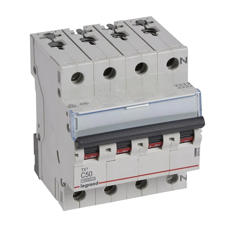 Legrand Leitungsschutzschalter, Automat 404244 TX3 C50A 3P+N 10KA 4M