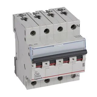 Legrand Leitungsschutzschalter, Automat 404244 TX3 C50A 3P+N 10KA 4M
