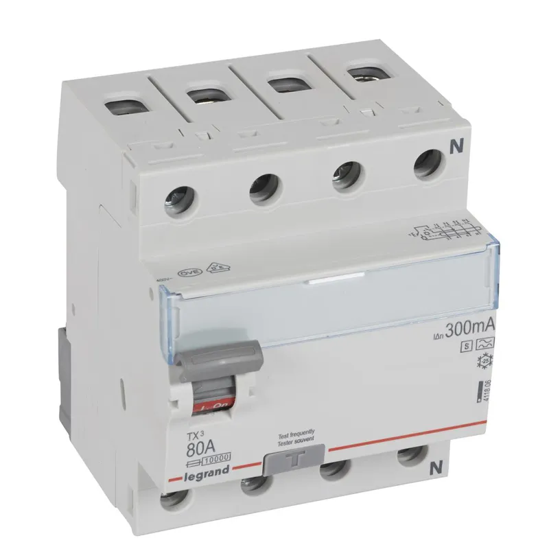 Legrand FI-Schutzschalter, FI 411806 TX3 80A 4P 300MA A-S