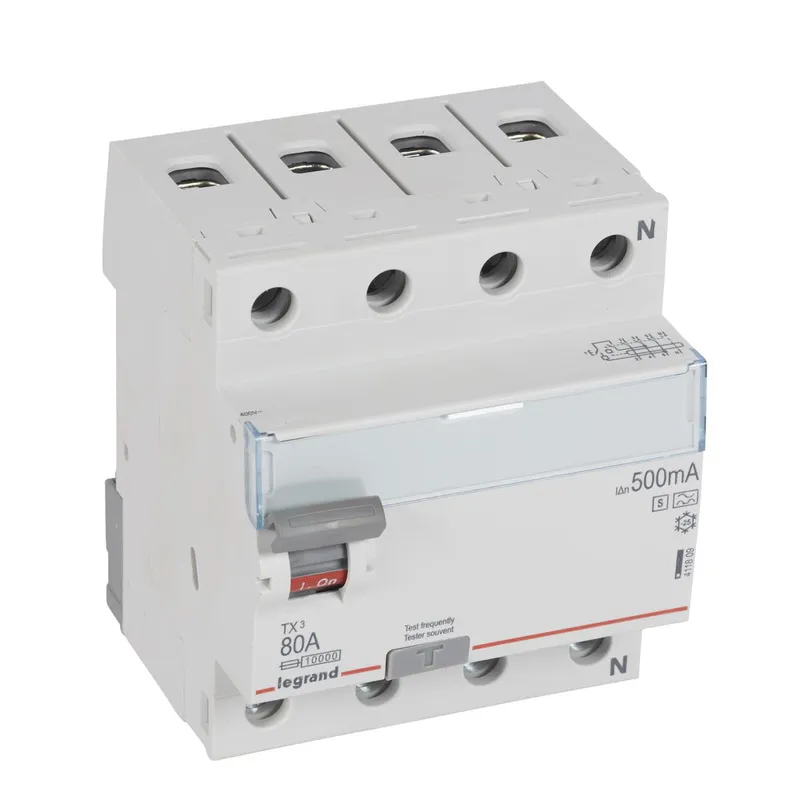 Legrand FI-Schutzschalter, FI 411809 TX3 80A 4P 500MA A-S