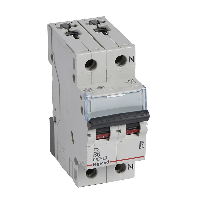 Legrand Leitungsschutzschalter, Automat 403368 TX3 B6A 1P+N 6KA 2M