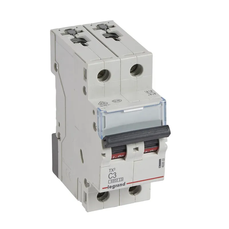 Legrand Leitungsschutzschalter, Automat 403522 TX3 C3A 2P 6KA 2M