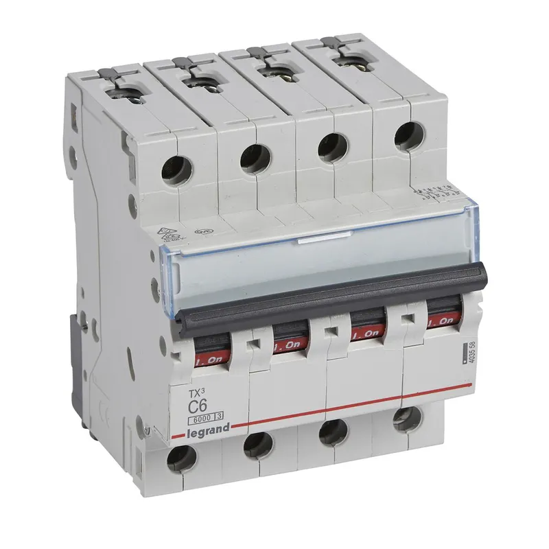 Legrand Leitungsschutzschalter, Automat 403558 TX3 C6A 4P 6KA 4M