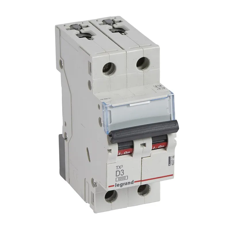 Legrand Leitungsschutzschalter, Automat 403732 TX3 D3A 2P 6KA 2M