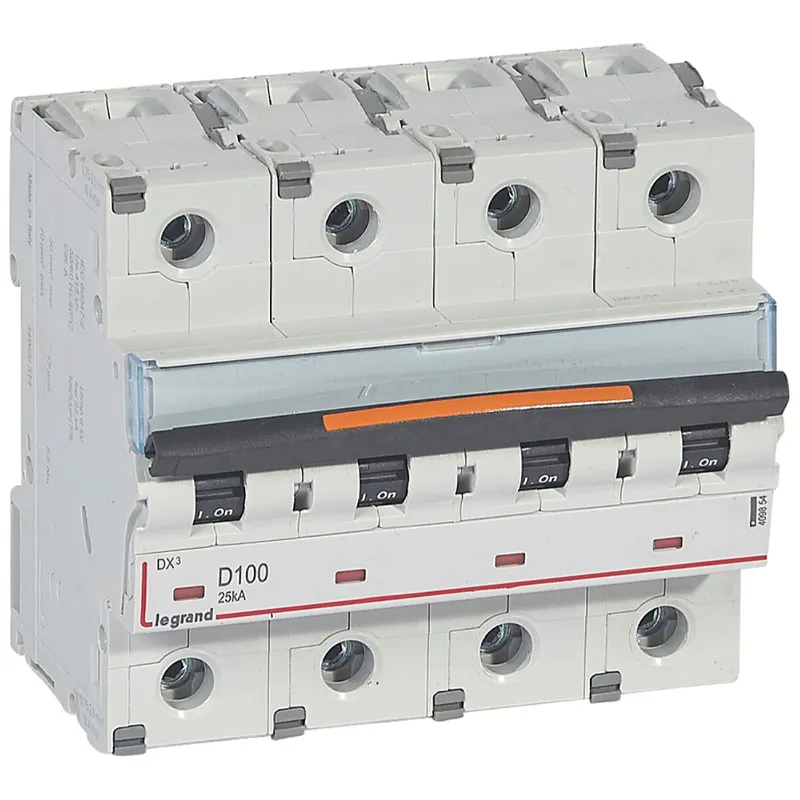 Legrand Leitungsschutzschalter, Automat 409854 DX3 D100A 4P 25KA 6M
