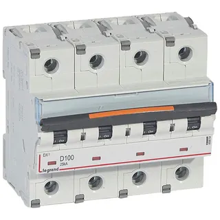 Legrand Leitungsschutzschalter, Automat 409854 DX3 D100A 4P 25KA 6M