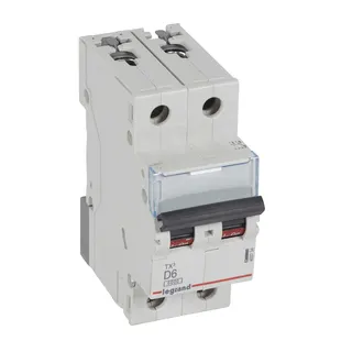 Legrand Leitungsschutzschalter, Automat 403734 TX3 D6A 2P 6KA 2M