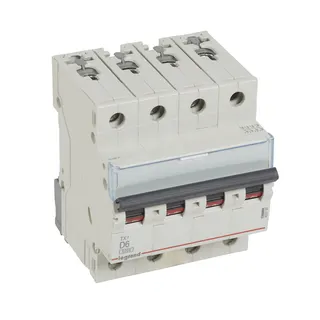 Legrand Leitungsschutzschalter, Automat 403768 TX3 D6A 4P 6KA 4M