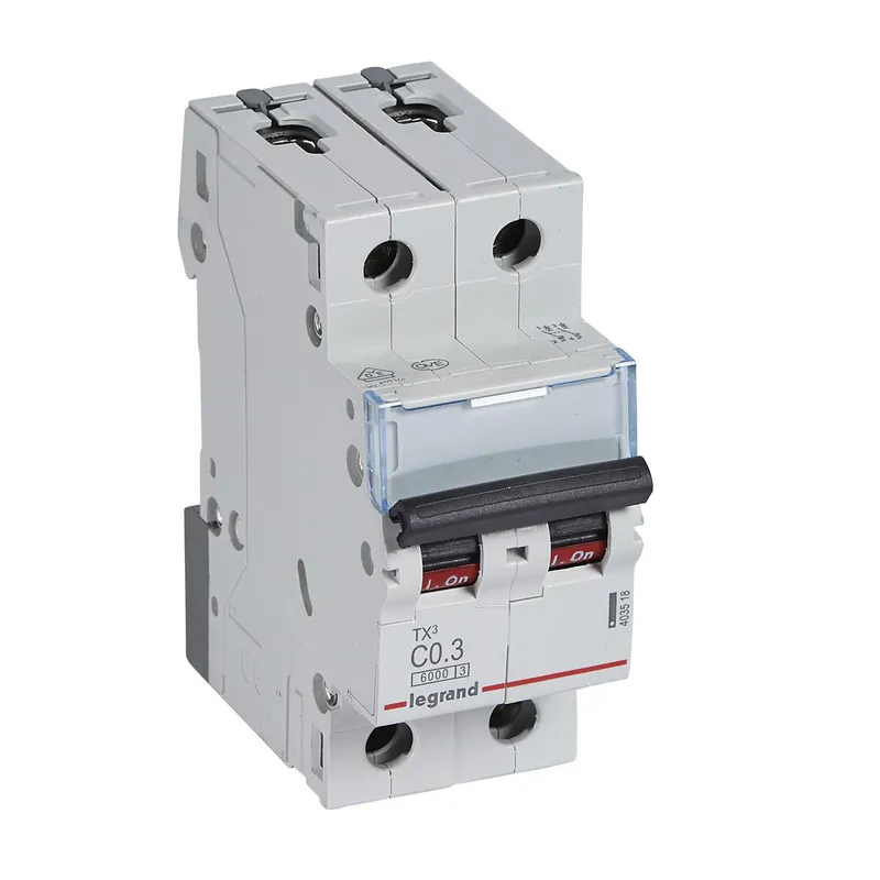 Legrand Leitungsschutzschalter, Automat 403518 TX3 C0,3A 2P 6KA 2M