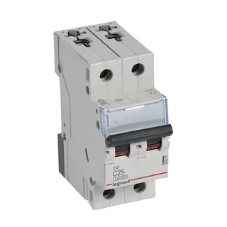 Legrand Leitungsschutzschalter, Automat 404207 TX3 C25A 2P 10KA 2M